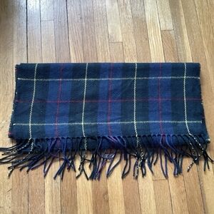 J.Crew Men's 20 x 36 in Green/Red/Yellow Tartan Plaid Scarf,100% Acrylic,MINT